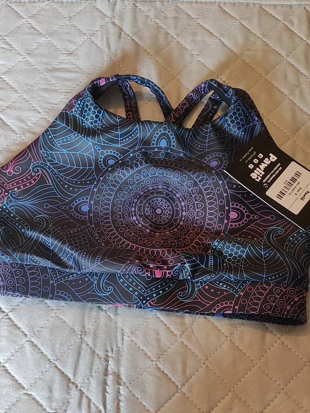 SPORTS BRA: Pawlie Holographic Mandala